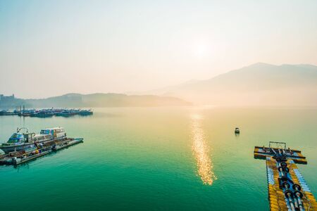Sun moon lakes beautiful morning, Taiwanのeditorial素材