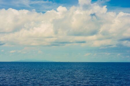 Pacific Ocean and perfect sky, White cloudの写真素材