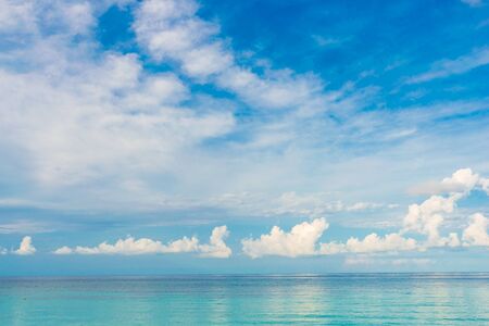 Blue sky with beach and tropical sea, Lipe  Islands, Thailand.