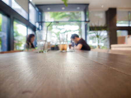 blurred background of talking people in coffee cafe, Customer at restaurant blur background with...