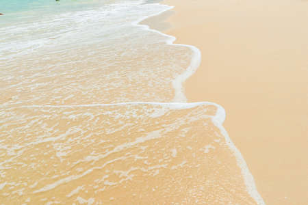 Wave of the sea on the sand beach, Soft waveの写真素材