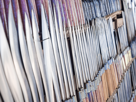 Knifes on shelf, Many type of knifes for sale