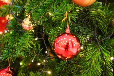 Abstract chrismas background with chrismas balls