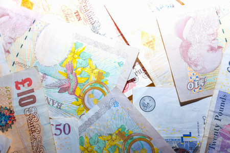 Sign of Brexit referendum UK money business object, Pound banknoteの写真素材