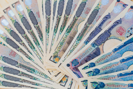 BAckground of Japanese currency notes, JPY money