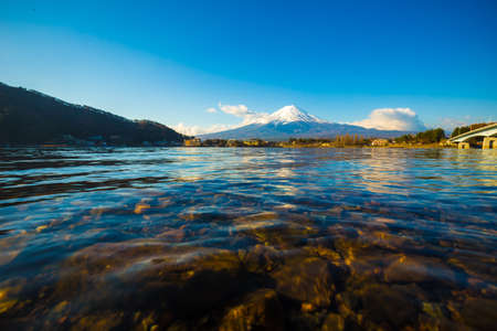 Fuji mountain landscape blue sky, Japanの写真素材