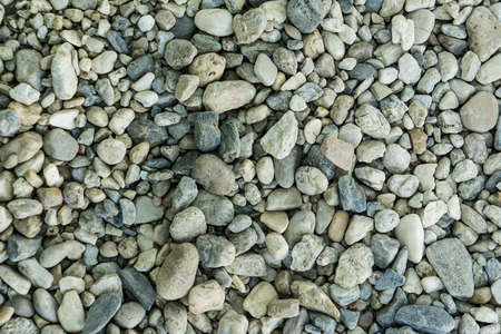 Rock decoration on pathway background smoth circle textureの写真素材