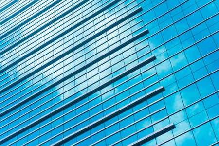 Office building glass window close up business background, Modern building