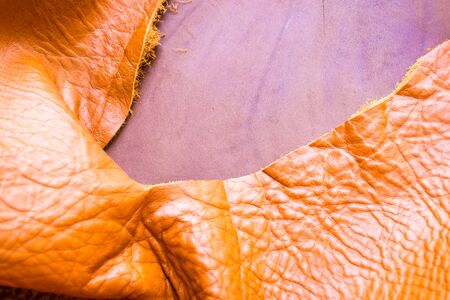 Genuine full grain leather background, Nature textureの写真素材