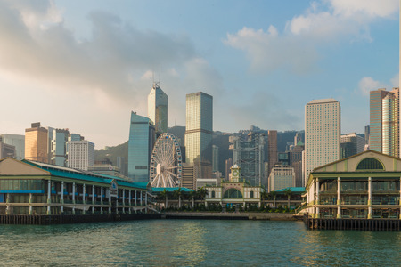Hongkong city building in Victoria harbour, Modern financial building