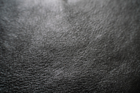 Genuine old black cow leather, Leather textureの写真素材