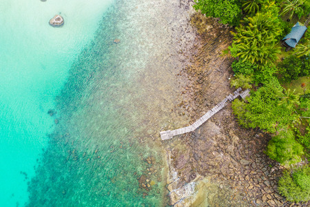 Aerial view paradise island sea beach beautiful of nature landscapeの写真素材