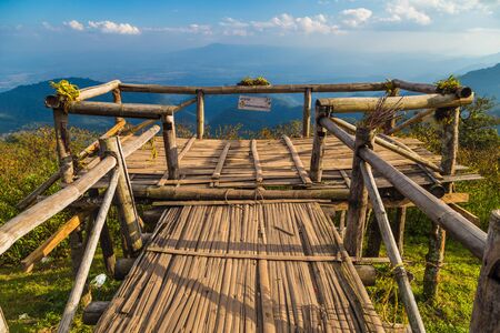 View point on mountain sky with cloud nature landscapeの写真素材