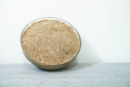 Organic raw homemade shrimp paste Thai food top view