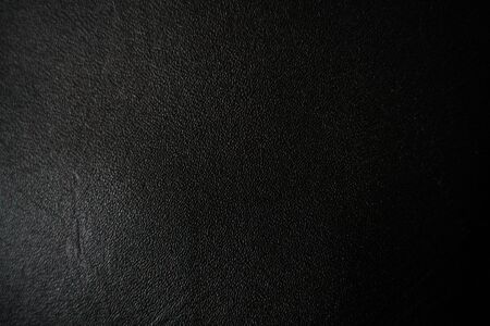 Leather texture abstract background, Genuine black leatherの写真素材