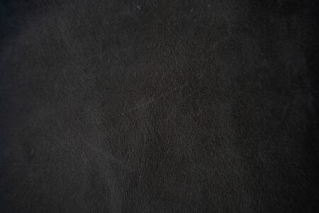 Leather texture abstract background, Genuine black leatherの写真素材