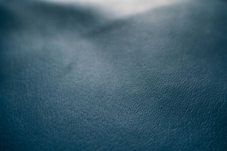 Genuine blue leather full grain texture close up cow skinの写真素材