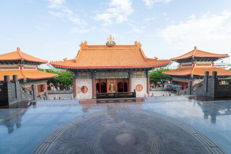 Chinese temple style of buddhist religion in Bangkok. Thailand