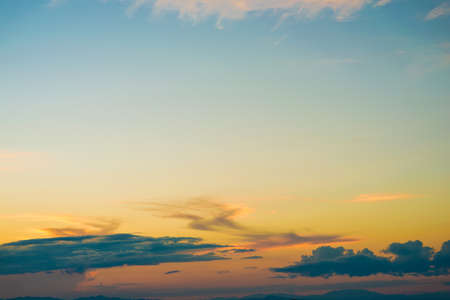 Beautiful nature background colorful sky with cloud before sunset dramatic lightの写真素材