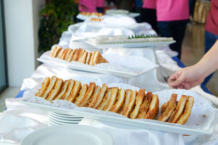 Sandwich food for break time of seminar in hotel, business catering