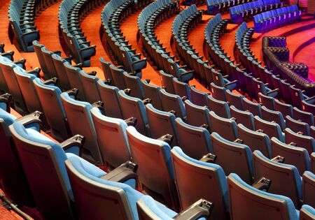 rows of chairs in a theater Conference room の写真素材