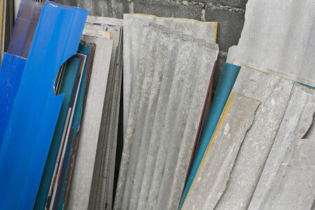 Old tile roof の写真素材