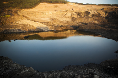 Mine Mae Moh coal-fired power plant in Thailand.の写真素材