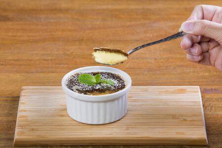 Delicious baked egg custard, topped with nutmeg. A healthy, homely dessert.