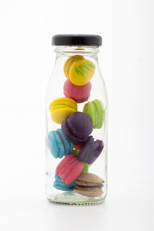 traditional french colorful macaronsの写真素材