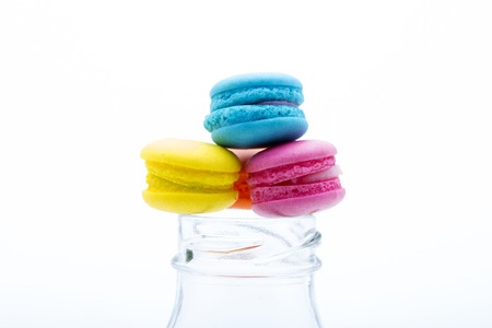 traditional french colorful macaronsの写真素材