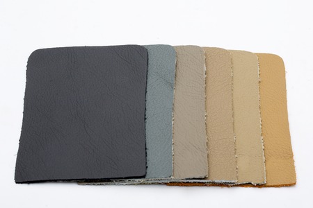 colored pieces of leather