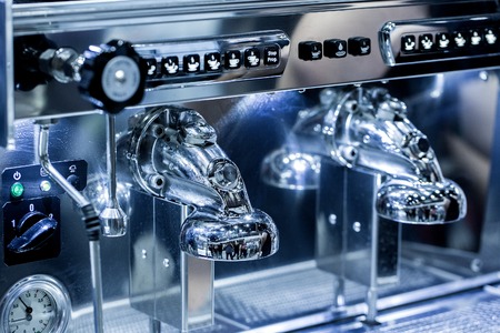 Coffee machine ready to useの写真素材