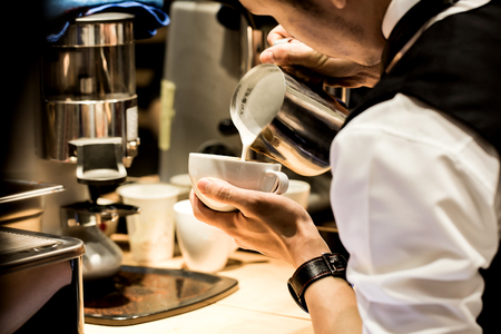 cappuccino and latte artのeditorial素材