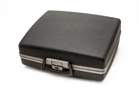 Leather bag with white background.の写真素材