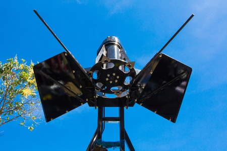 Modern tractor on modern agricultural machinery.の写真素材