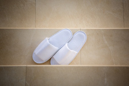 White shoes in the house.の写真素材