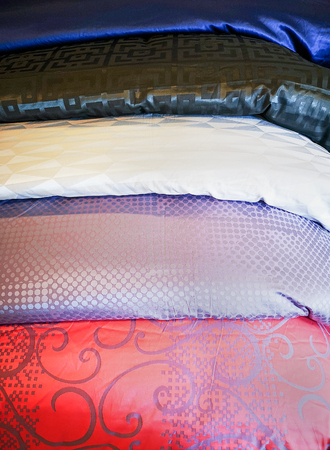 cofColorful and beautiful bed linenの写真素材