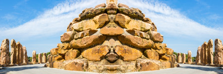 Design background forest garden stone ornamental garden