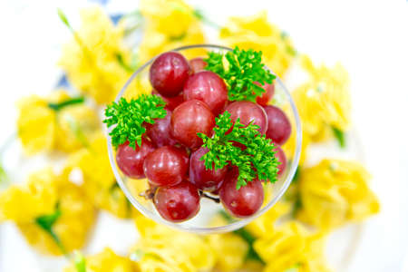 Table at a buffet restaurant partyの写真素材