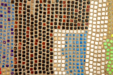 Colorful tiles with patternsの写真素材