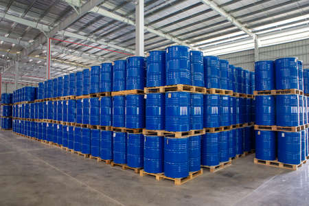 The tanks are arranged in the factory.の写真素材