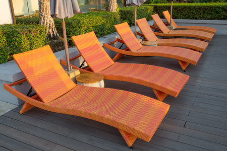 Bed for sleeping by a peaceful seaside