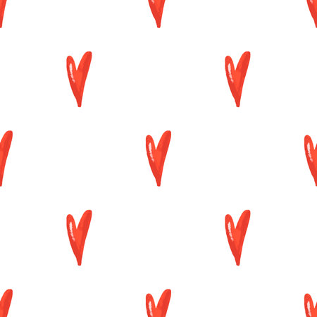 Beautiful seamless background with pink hearts. Valentine's Day. Seamless love heart design...