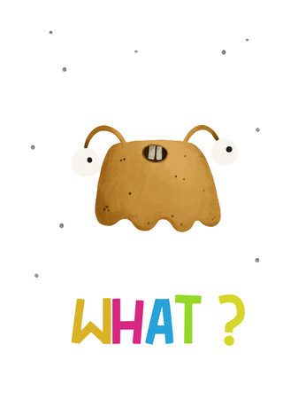 cute monster illustrationのイラスト素材
