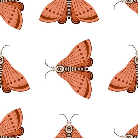 hand painted colorful seamless pattern with batterflies. Butterfly background. Cute endless design...