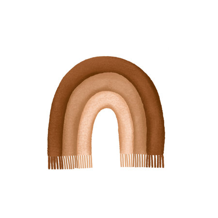 3d rendering of a brown hair clip isolated on white background.の写真素材