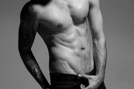 Handsome torso of a young man