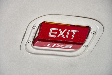 Emergency Exit indicator on cieling of Beechcraft 1900D plane