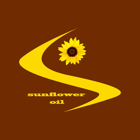 sunflower oil labelのイラスト素材