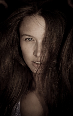 Pportrait of beautiful sensual woman East Europeanの写真素材